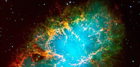 Крабовидная туманность - остатки вспышки сверхновой звезды