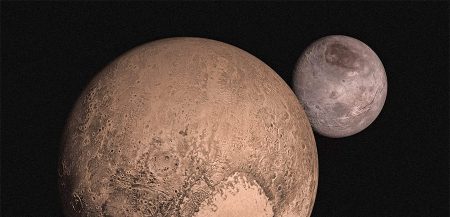 Карликовая планета Плутон и её спутник Харон