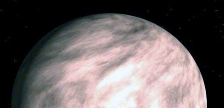 Планета Венера какой её можно видеть с орбиты - поверхность планеты никогда не видна из-за завесы облаков