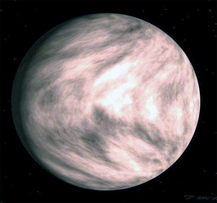 Планета Венера какой её можно видеть с орбиты - поверхность планеты никогда не видна из-за завесы облаков