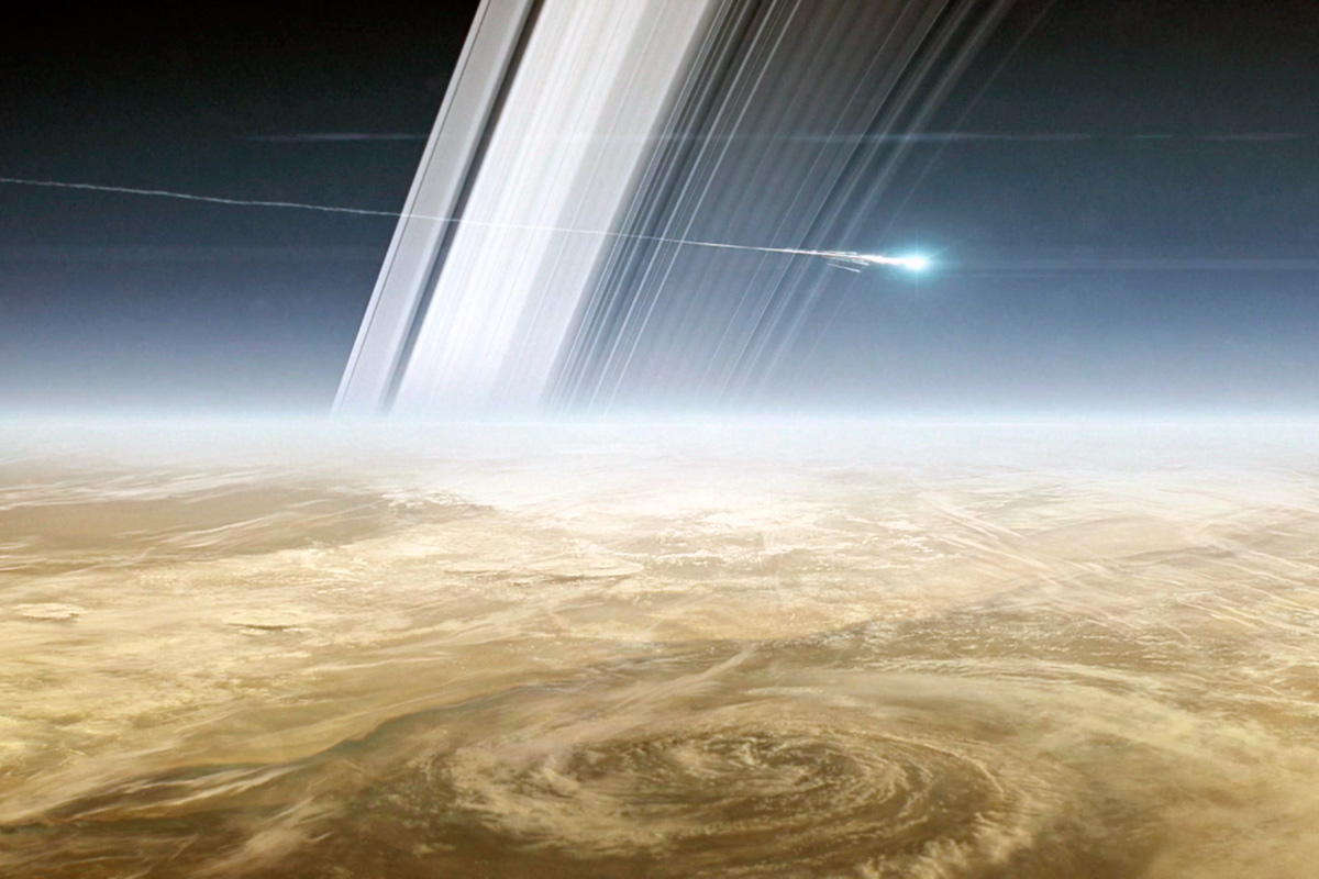 Фото атмосферы Сатурна Кассини