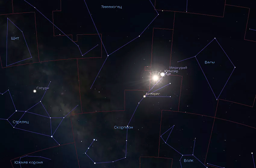 В каком созвездии бывает солнце