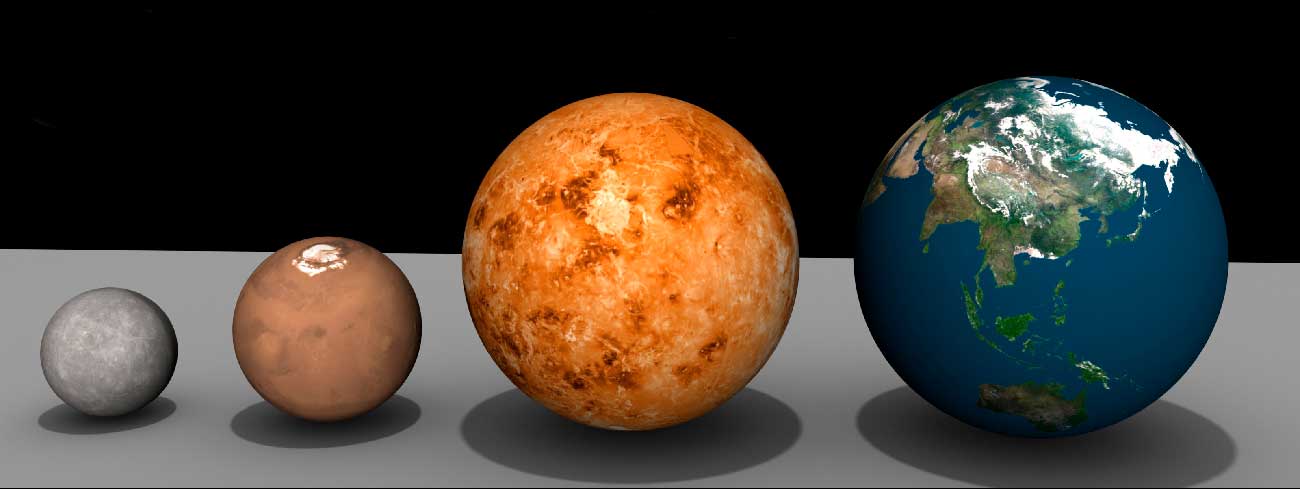 Сравнение планет земной группы по размеру - очевидно, что такие парные размеры у них неспроста